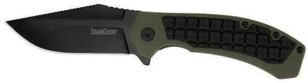 Kershaw 8760 Faultline Folder 3’’ Knife 8cr13mov Stainless Steel Black Oxide Clip Point Nylon Od Green