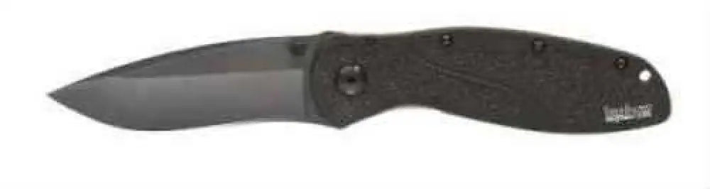 Kershaw Blur Folding Knife/assisted 14c28n/stone Washed Plain Drop Point Thumb Stud/pocket Clip 3.375’’ Black Anodized