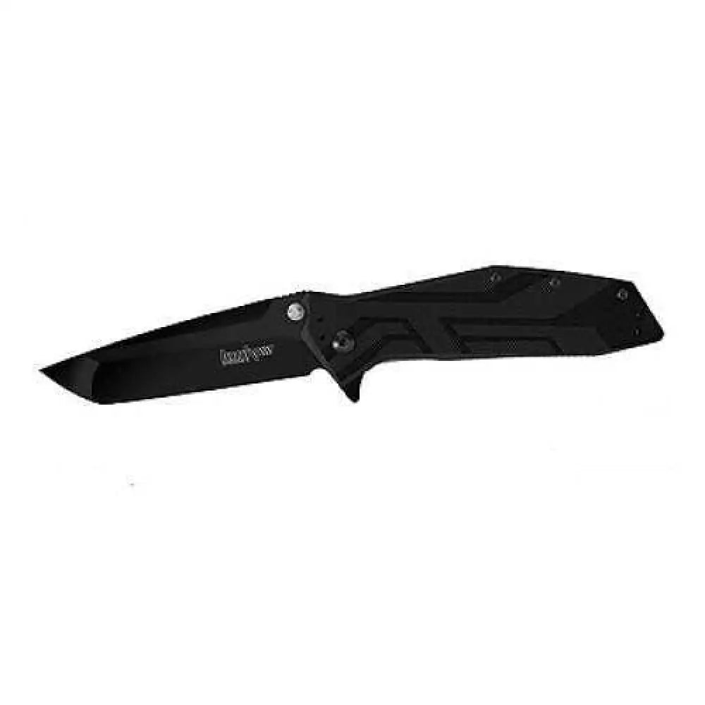 Kershaw Brawler Folding Knife/assisted 8cr13mov/black Oxide Coating Plain Tanto Point Thumb Stud/flipper/pocket Clip