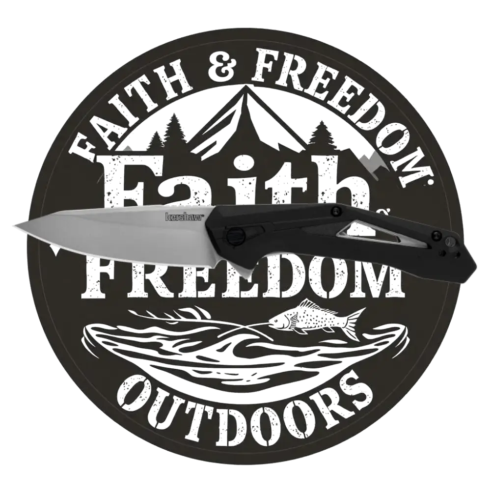 Kershaw Knives & Edged Tools|knives Airlock Folding Knife 3’’ Drop Point Blade Black Buy at Faith and Freedom Outdoors