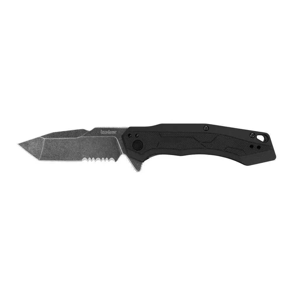 Kershaw Knives & Edged Tools|knives Analyst Folding Knife 3-1/4’’ Partially Serrated Tanto Blade Black Buy at Faith