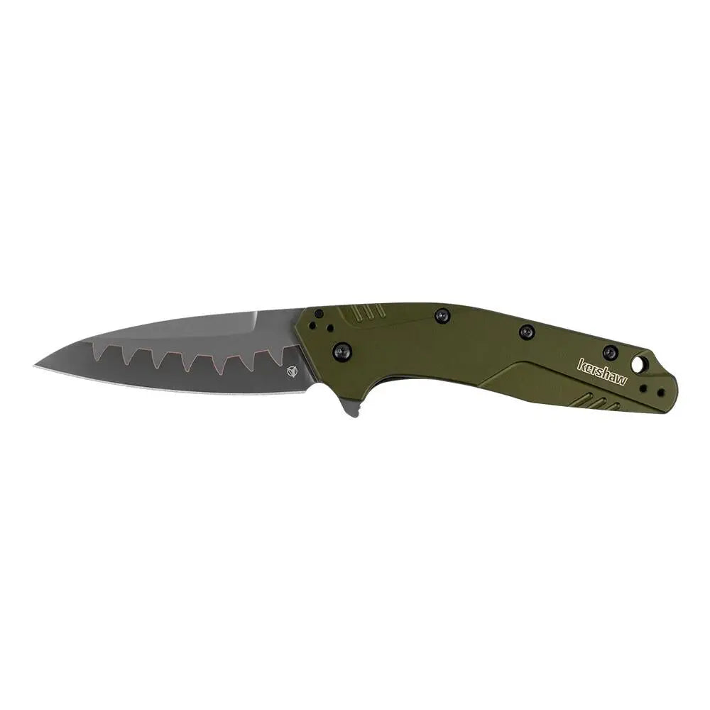 Kershaw Knives & Edged Tools|knives Dividend Folding Knife 3’’ Drop Point Blade Olive Buy at Faith and Freedom Outdoors