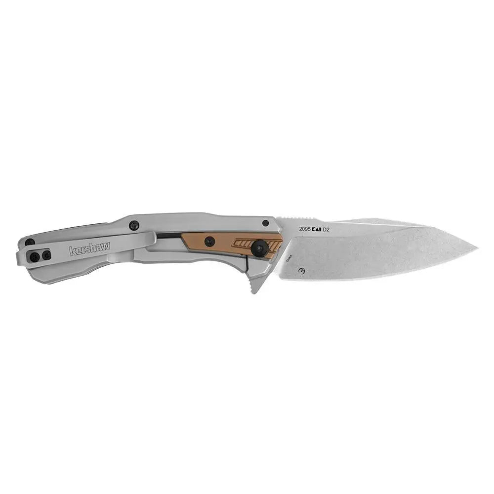 Kershaw Knives & Edged Tools|knives Endgame Folding Knife 3-1/4’’ Spear Point Blade Bronze Silver Buy at Faith