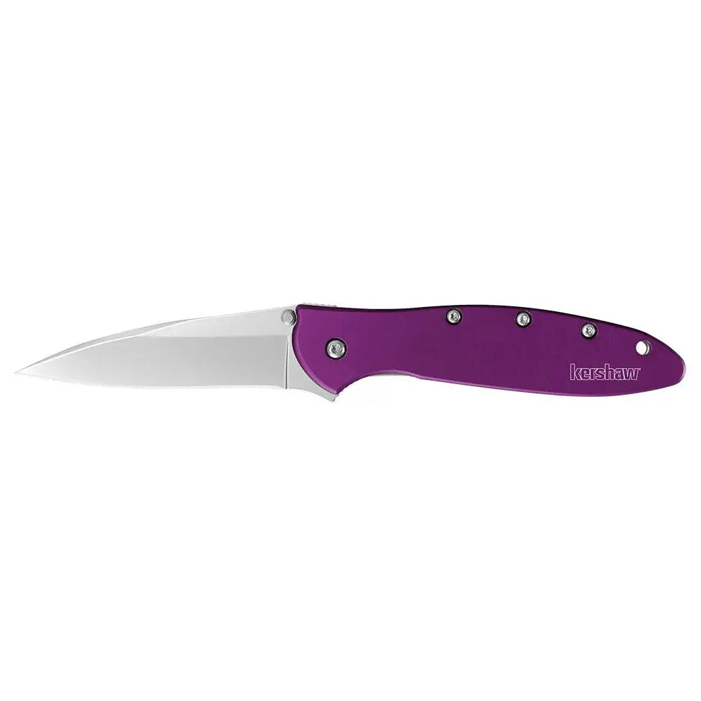 Kershaw Knives & Edged Tools|knives Leek Folding Knife 3’’ Drop Point Blade Purple Buy at Faith and Freedom Outdoors