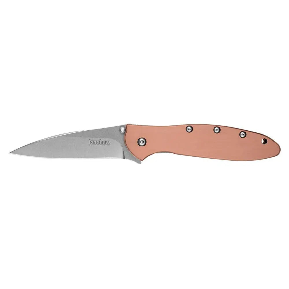 Kershaw Knives & Edged Tools|knives Leek Folding Knife 3’’ Drop Point Blade Copper Buy at Faith and Freedom Outdoors