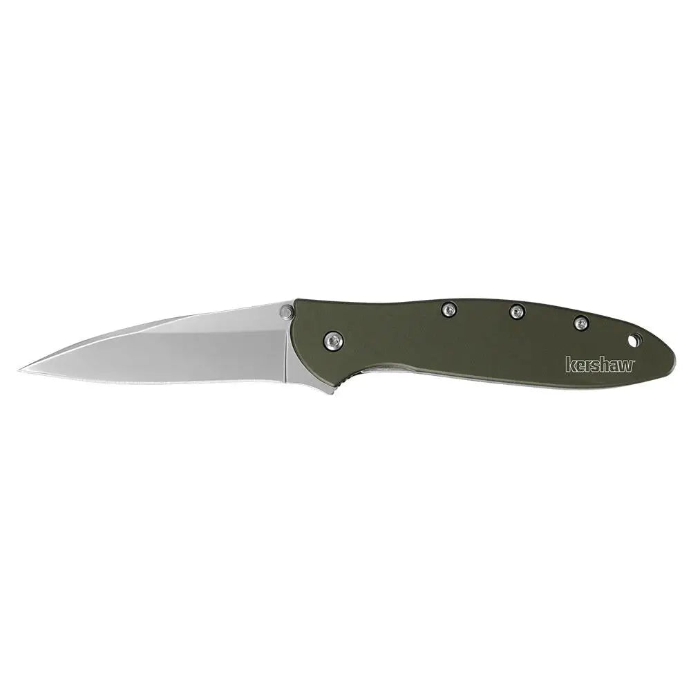 Kershaw Knives & Edged Tools|knives Leek Folding Knife 3’’ Drop Point Blade Olive Buy at Faith and Freedom Outdoors