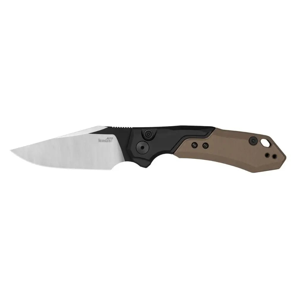 Kershaw Knives Launch 19 Automatic Knife 3-3/10’’ Clip Point Blade Black Tan Buy at Faith and Freedom Outdoors