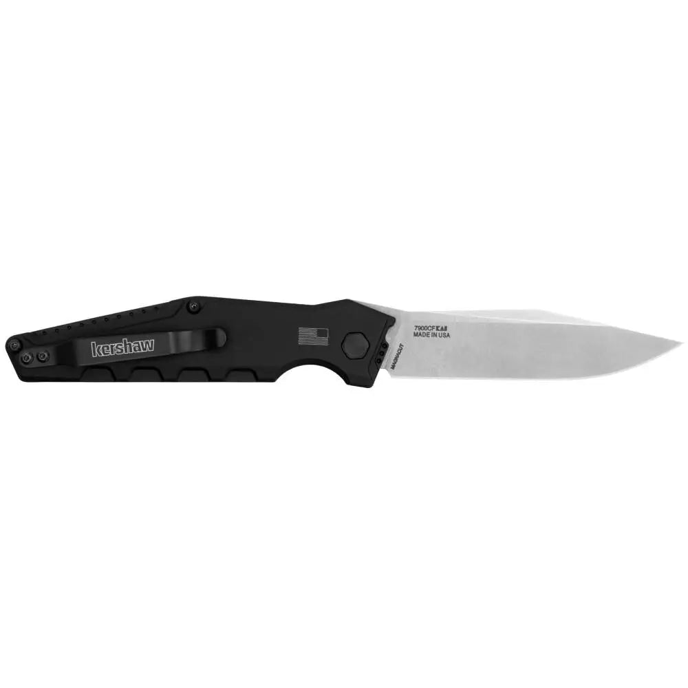 Kershaw Knives Launch 7 Automatic Folding Knife 3-7/10’’ Clip Point Blade Black Buy at Faith and Freedom Outdoors
