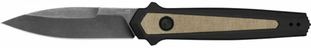 Kershaw Launch 15 Full Size 3.50’’ Folding Spear Point Plain Black Oxide Blackwash Cpm Magnacut Steel Blade/black