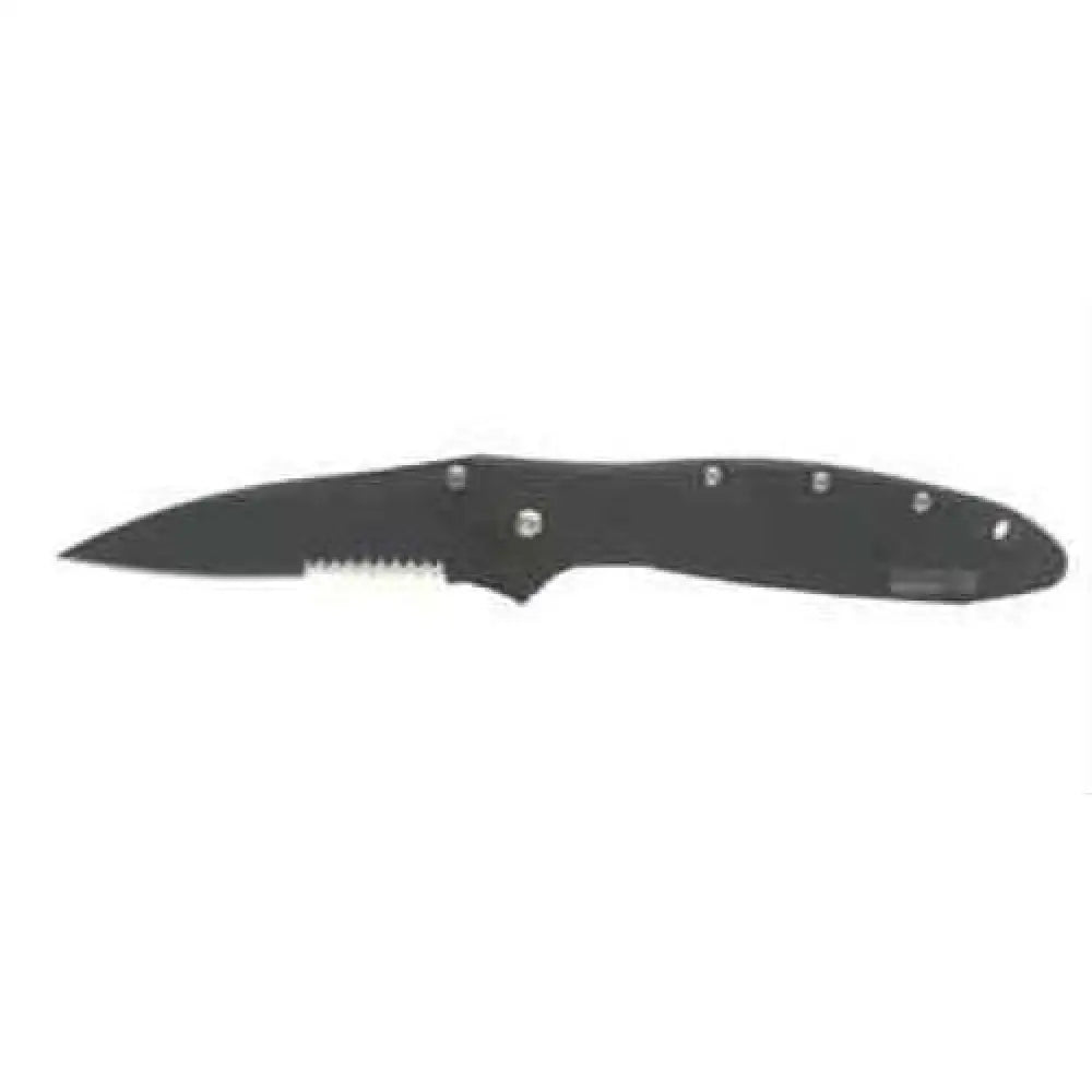 Kershaw Leek 3’’ Assisted Folding Knife Clip Point Combo Edge 14c28n/satin Black Dlc 410 Stainless Thumb Stud/pocket