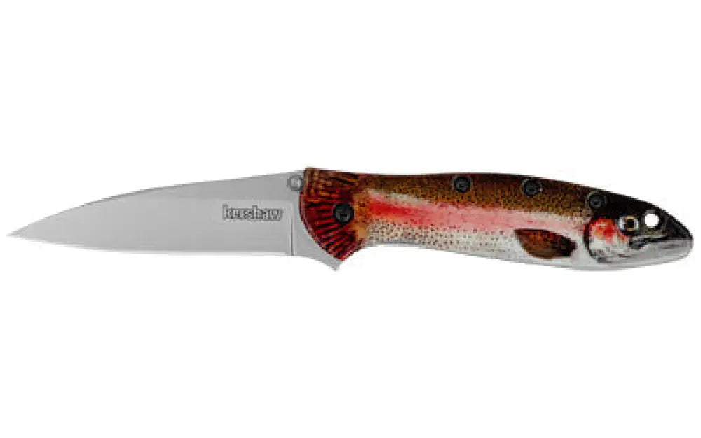 Kershaw Leek 3’’ Rnbw Trout/silver Buy at Faith and Freedom Outdoors - Folding Knives - Knife/assisted