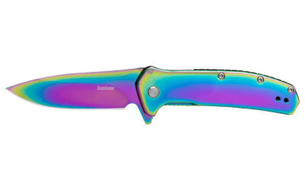 Kershaw Outcome 2.8’’ Rainbow Pvd Buy at Faith and Freedom Outdoors - Folding Knives - Knife/assisted
