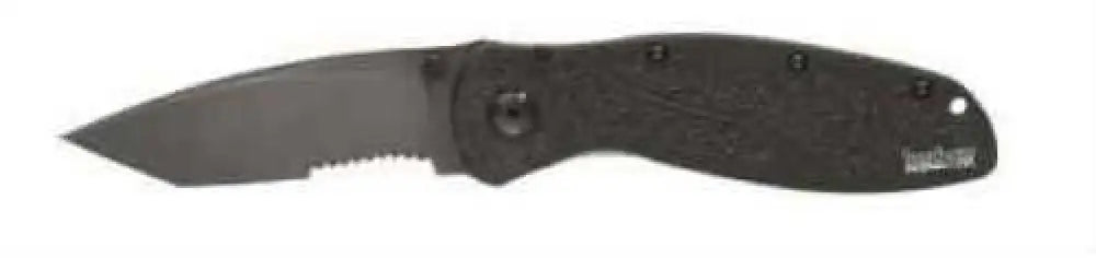 Kershaw Tactical Blur Folding Knife/assisted 14c28n/stone Washed Combo Tanto Point Thumb Stud/pocket Clip 3.375’’ Black