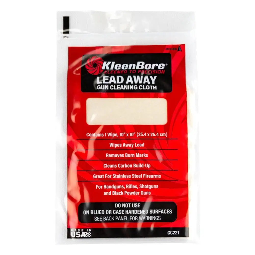 Kleen Bore Cloths & Wipes Kleenbore Lead Away Gun Cloth Buy at Faith and Freedom Outdoors