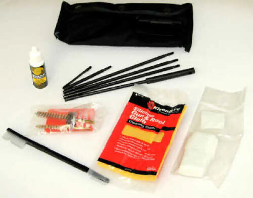 Kleen-bore Field Pack Cleaning Kit Ar-15/m-16 223/5.56 - Black Nylon Pouch 4-piece Steel Rod (27’’) - Accessory Pou302b