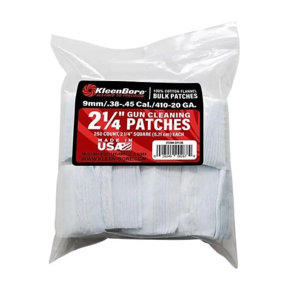 Kleen Bore Gun Cleaning Jags Patch Holders & Patches Kleenbore 2 1/4’’.38/.45 Cal.410-20 Ga 250/ct Buy at Faith
