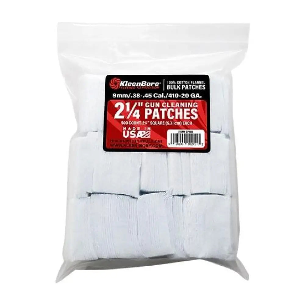 Kleen Bore Gun Cleaning Jags Patch Holders & Patches Kleenbore 2 1/4’’.38/.45 Cal.410-20 Ga 500/ct Buy at Faith