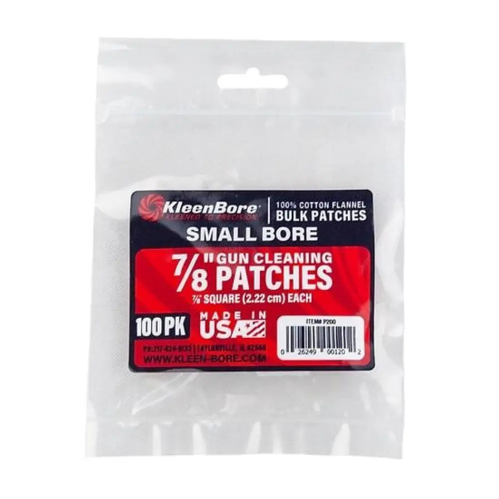 Kleen Bore Gun Cleaning Jags Patch Holders & Patches Kleenbore Cotton 7/8? Square Small 100/ct Buy at Faith and Freedom