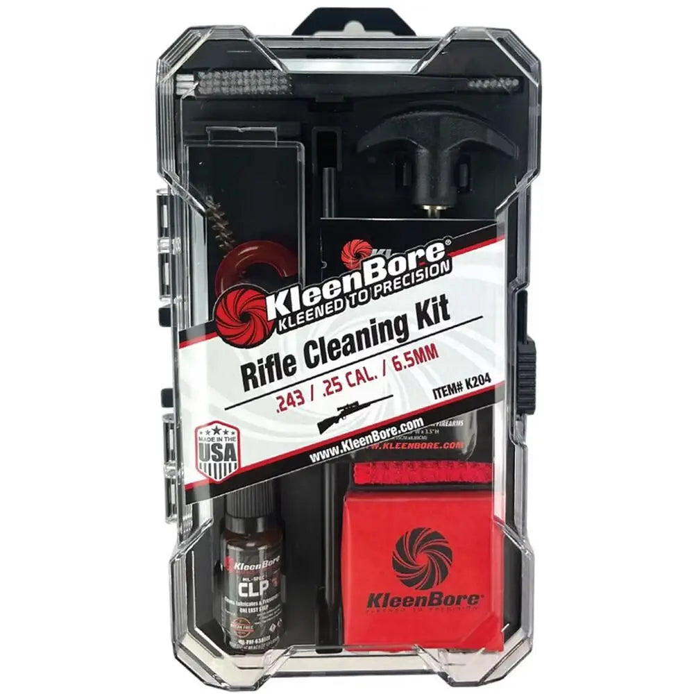 Kleen Bore Gun Cleaning Kits Kleenbore Rifle Kit.243/.25/6.5mm Buy at Faith and Freedom Outdoors