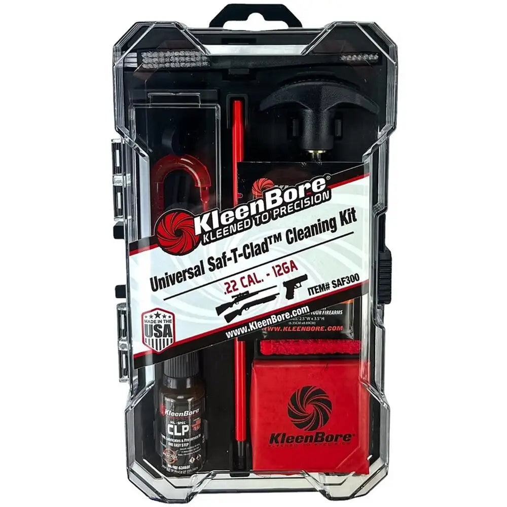 Kleen Bore Gun Cleaning Kits Kleenbore Universal Saf-t-clad Kit 22 Cal. - 12 Ga Handgun Rifle Shotgun Buy at Faith