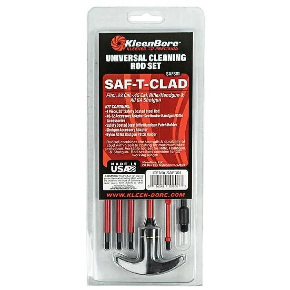 Kleen Bore Gun Cleaning Rods Kleenbore Universal Saf-t-clad Rod Set 22-.45 Cal. All Gauge Handgun Rifle Shotgun