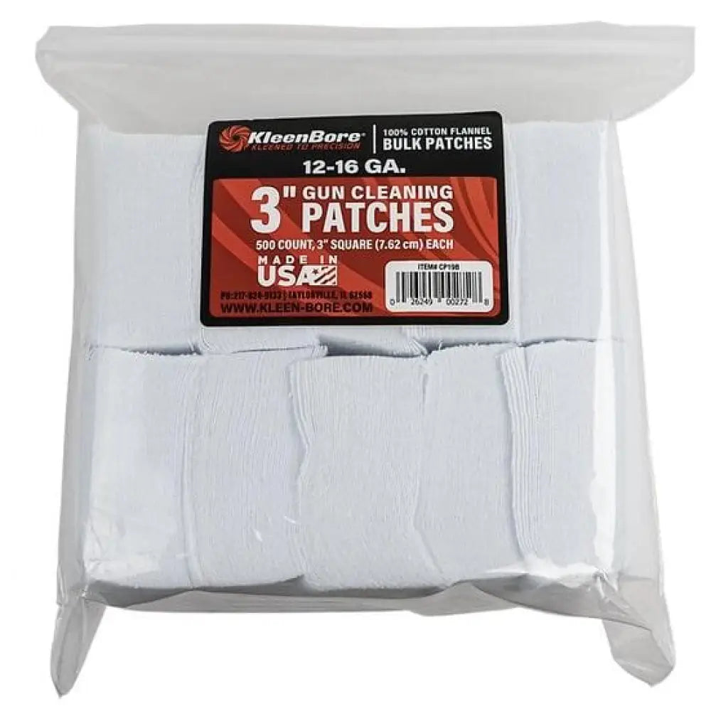 Kleen Bore Shooting|gun Cleaning Jags Patch Holders & Patches Kleenbore 3’’ 12-16 Ga 500/ct Buy at Faith and Freedom