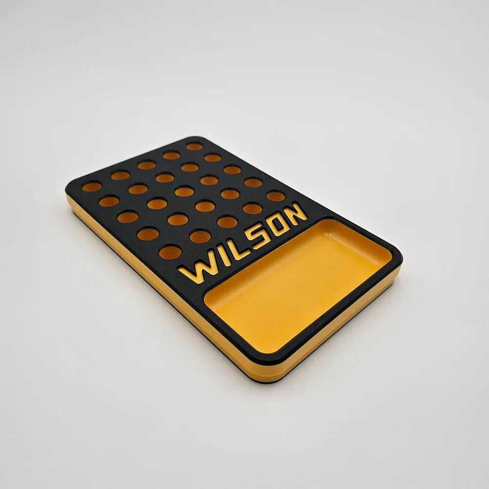 L.e. Wilson Case Prep Tools Reloading Tray with Bullet/primer Cup 440’’ 25 Hole Black/yellow Buy at Faith and Freedom