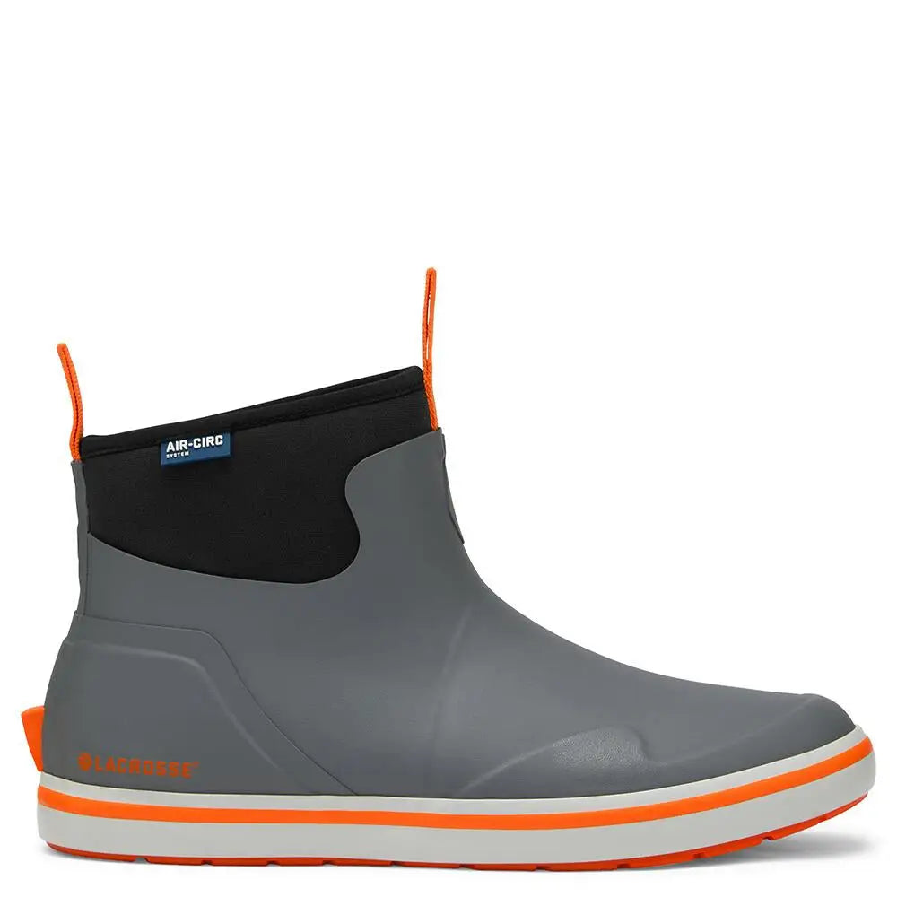 Lacrosse Footwear Boots & Shoes Lacrosse Mens Alpha Deck Boot 6’’ Grey/orange Size 9 Buy at Faith and Freedom Outdoors