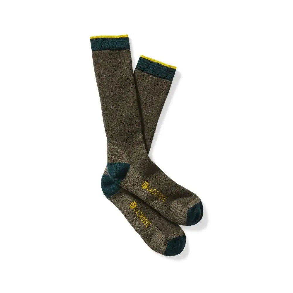 Lacrosse Footwear Socks|socks Lacrosse Men’s Merino Midweight Sock Crew Od Green Xl Buy at Faith and Freedom Outdoors