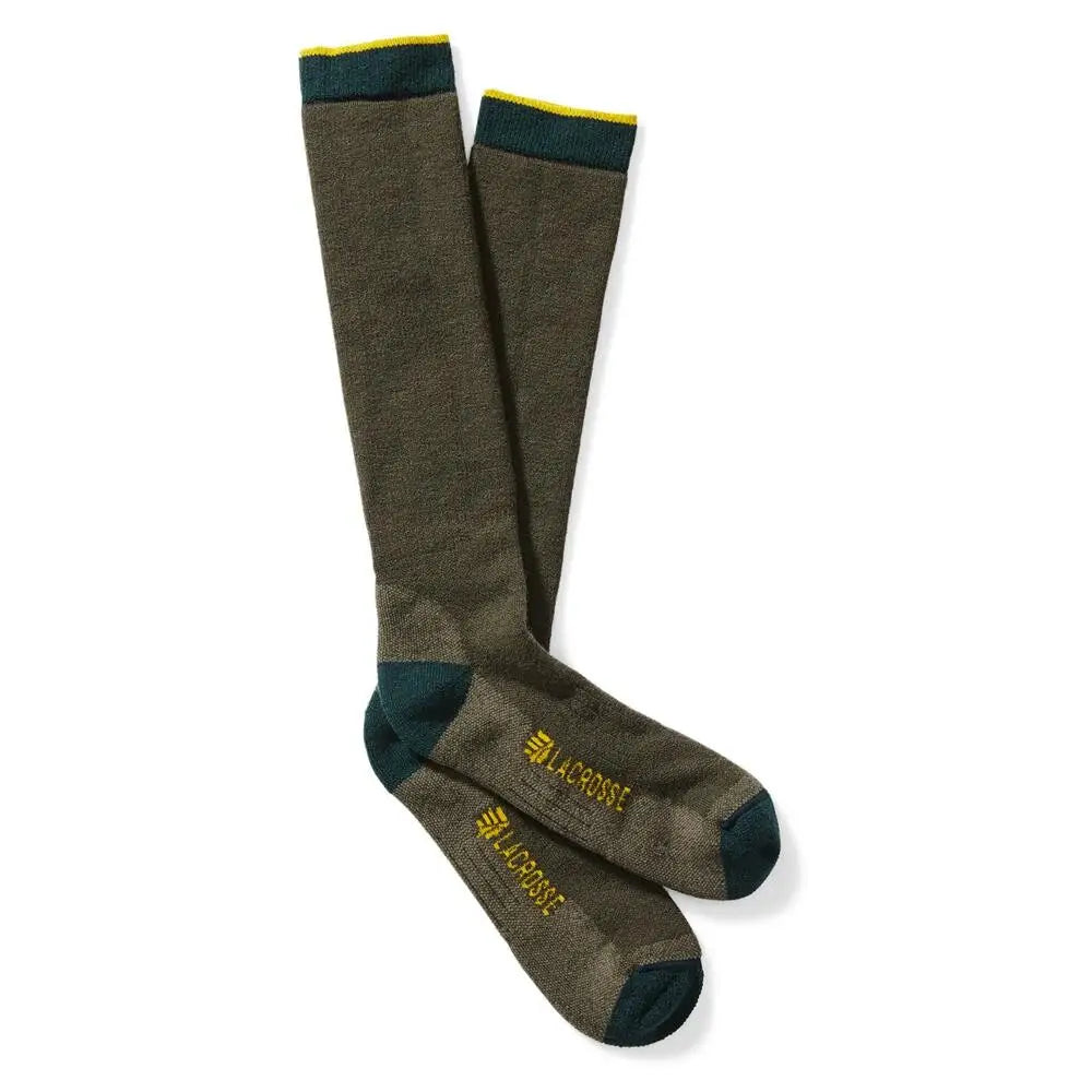 Lacrosse Footwear Socks|socks Lacrosse Men’s Merino Midweight Sock Over the Calf Od Green l Buy at Faith and Freedom