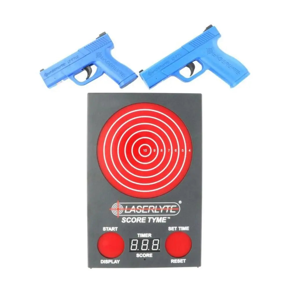 Laserlyte Laser Sights Laserlyte Score Tyme Trainer Target Versus Kit with 2 Pistols and Point of Impact Display Buy