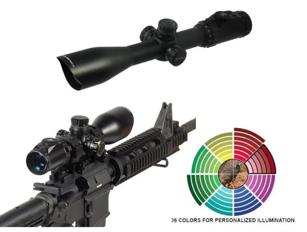 Leapers Centerfire Scopes Utg Accushot Swat ie Rifle Scope - 3-12x44mm Ao 36-color Mil-dot Reticle 34-8.4’ Fov