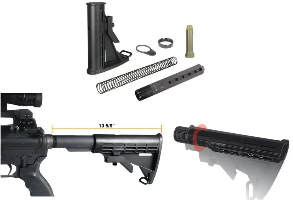 Leapers Chassis & Stocks Utg Pro 6-position Commercial Spec Stock Assembly - Black Buy at Faith and Freedom Outdoors
