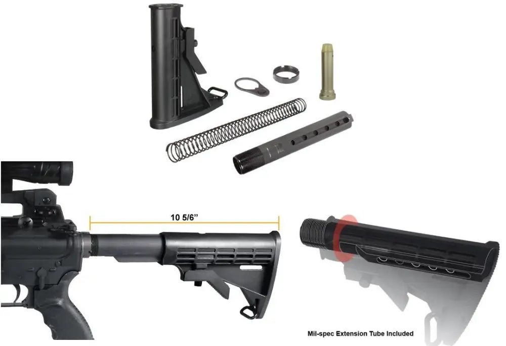 Leapers Chassis & Stocks Utg Pro Made in Usa 6-position Mil-spec Stock Assembly Buy at Faith and Freedom Outdoors