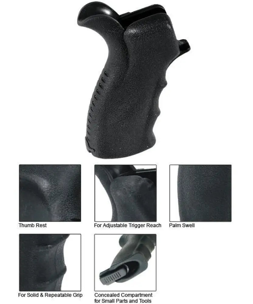 Leapers Grips Utg Model 4/15 Ergonomic Pistol - Black Buy at Faith and Freedom Outdoors