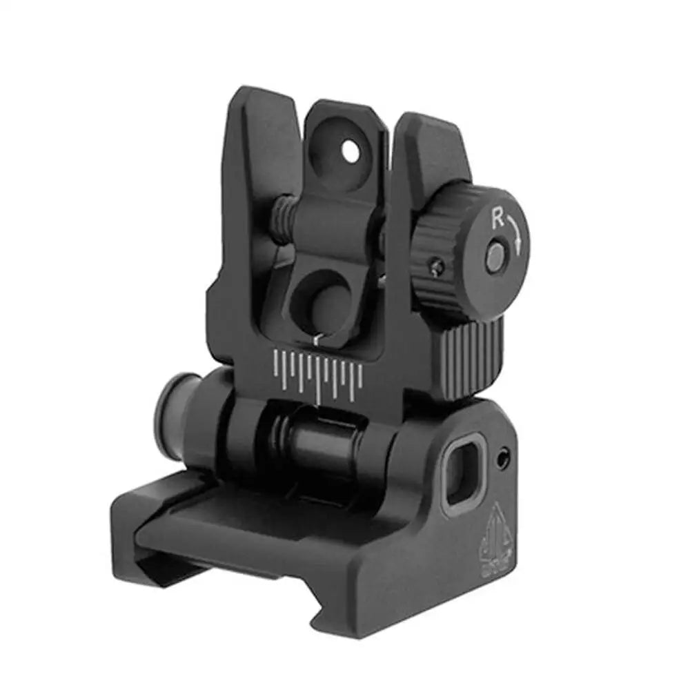 Leapers Rifle Sights Utg Accu-sync Spring-loaded Ar15 Flip-up Rear Sight Black Buy at Faith and Freedom Outdoors