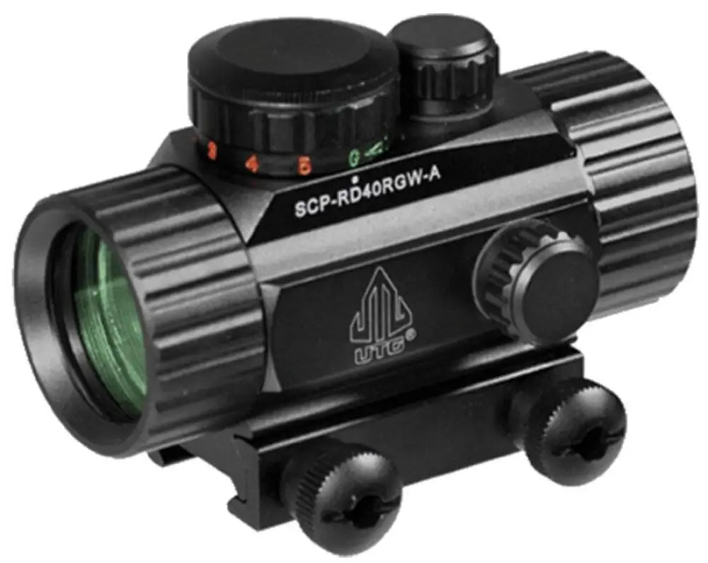 Leapers Tube Utg 3.8’’ Ita Red/green Cqb Dot Sight with Integral Qd Mount Buy at Faith and Freedom Outdoors