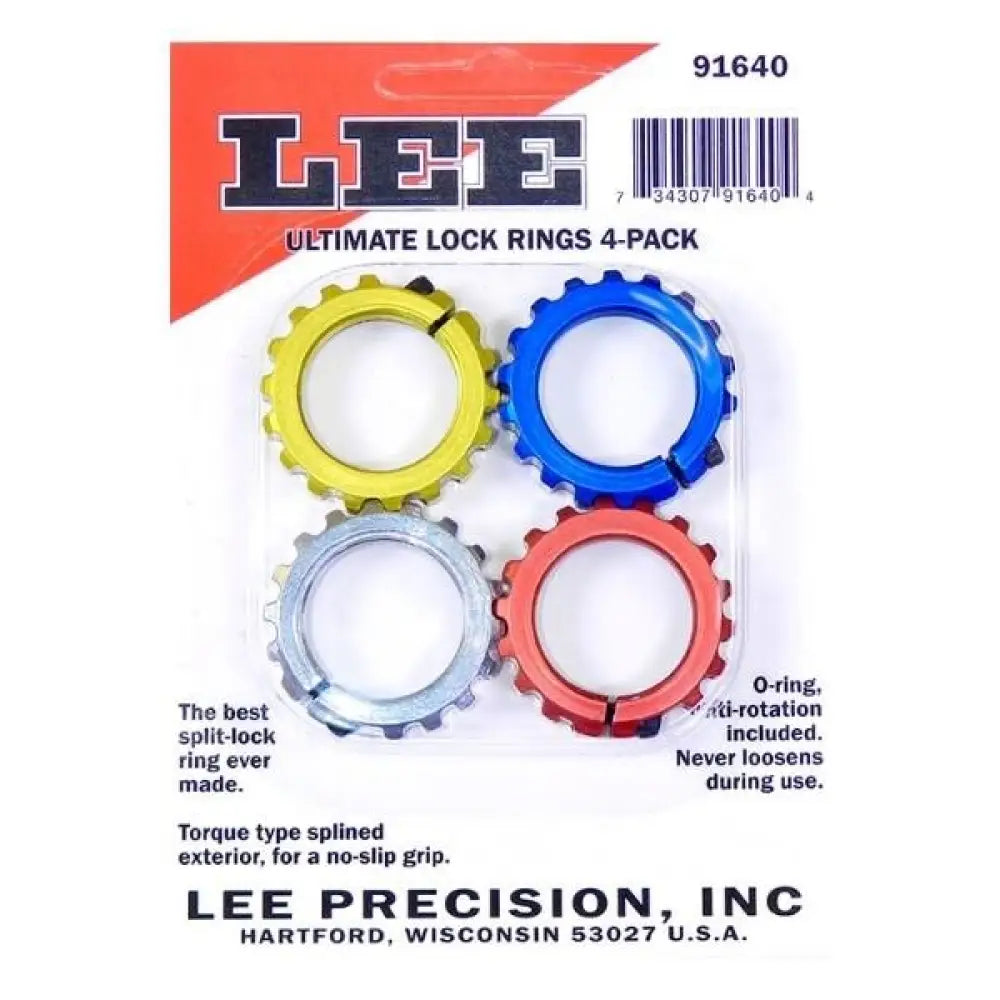 Lee Precision Die Parts Shell Holders & Accessories Lee Ultimate Lock Rings 4/pk Buy at Faith and Freedom Outdoors