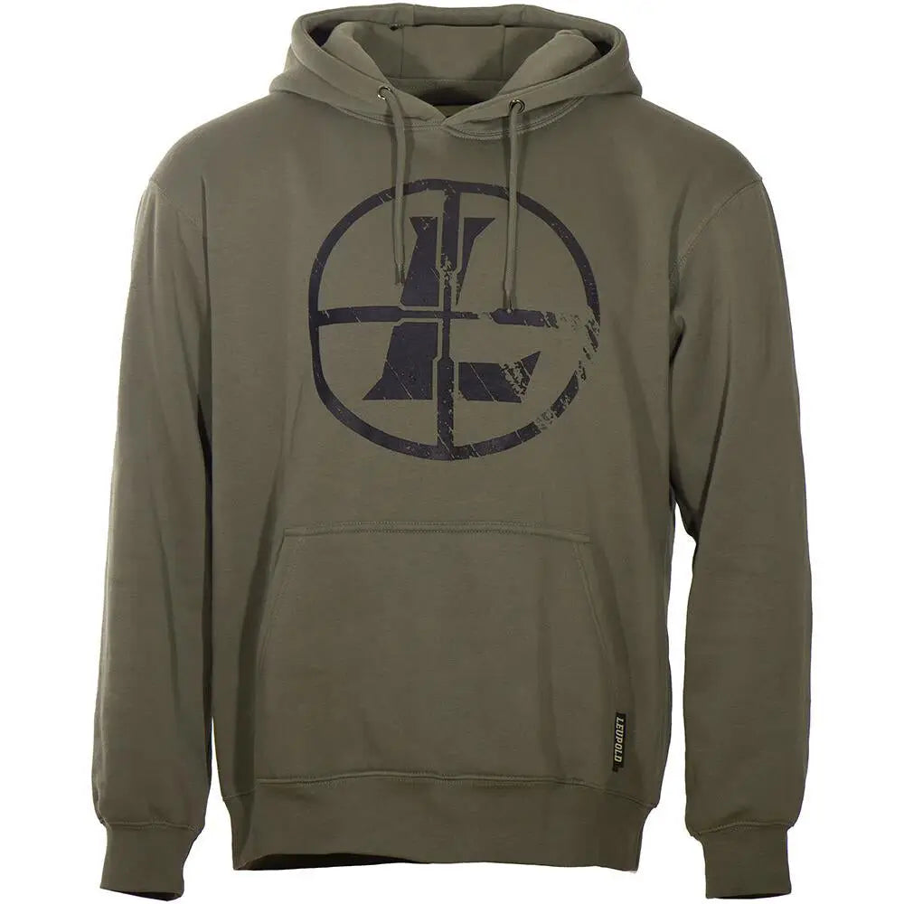 Leupold Hoodies & Sweatshirts Distressed Reticle Hoodie Ash Green 2xl Buy at Faith and Freedom Outdoors