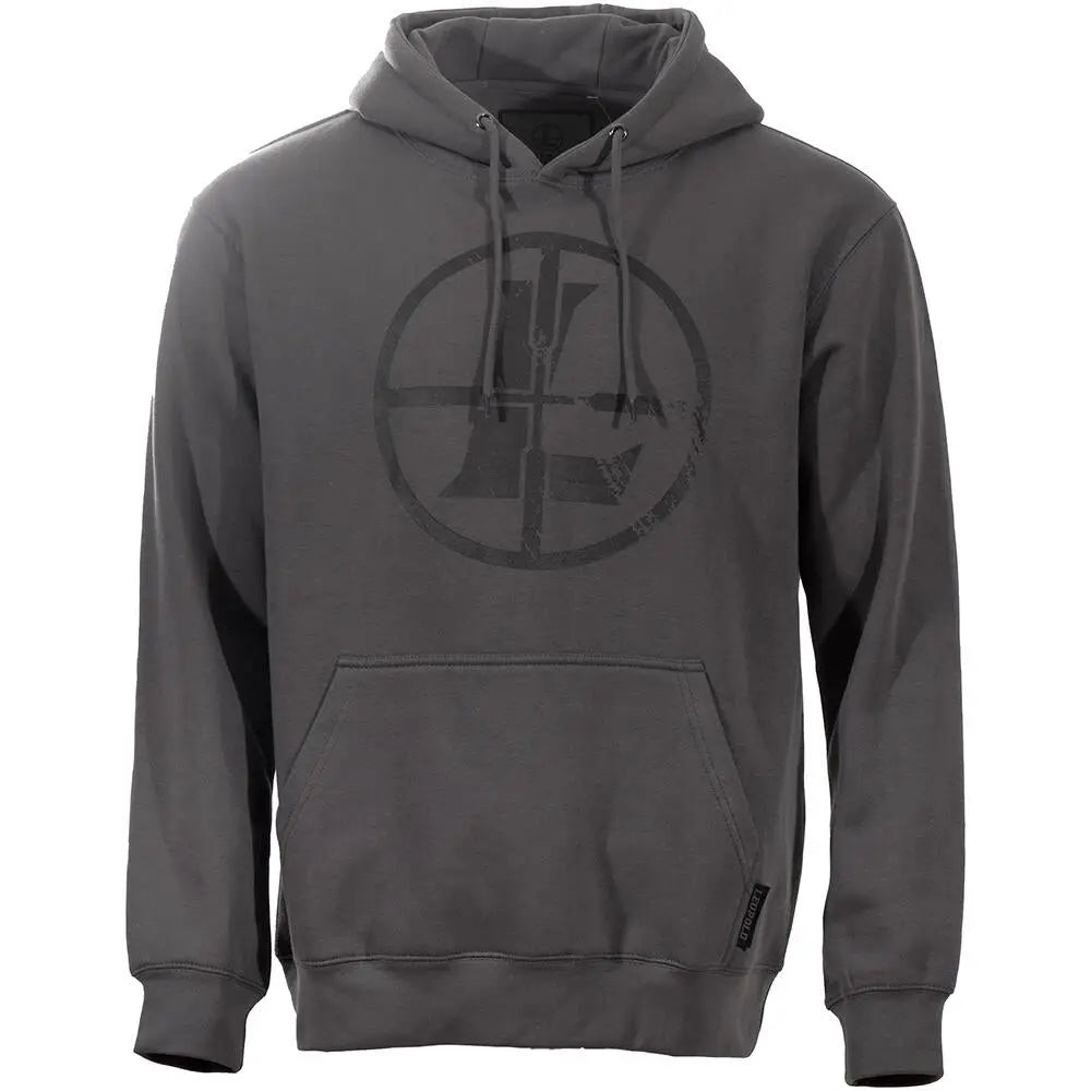 Leupold Hoodies & Sweatshirts Distressed Reticle Hoodie Gunmetal Xl Buy at Faith and Freedom Outdoors