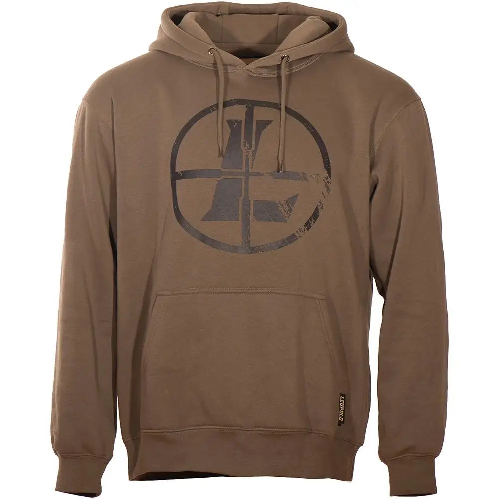 Leupold Hoodies & Sweatshirts Distressed Reticle Hoodie Otter m Buy at Faith and Freedom Outdoors