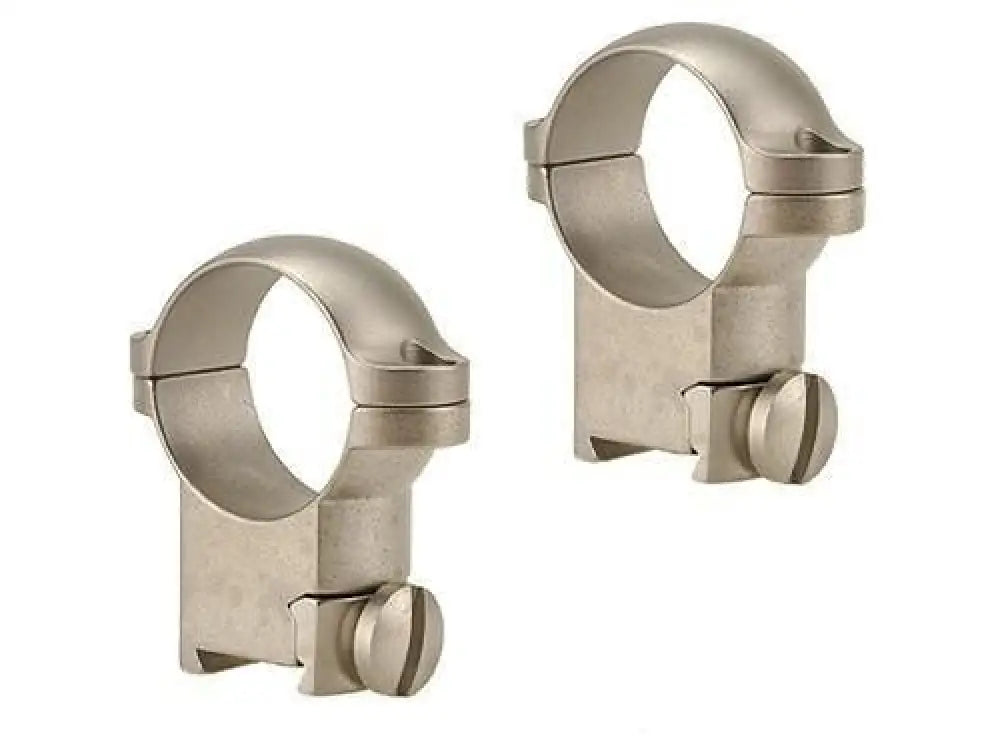 Leupold Scope Rings 2-piece Solid Steel Ringmounts - Sako 1’’ High Silver Buy at Faith and Freedom Outdoors