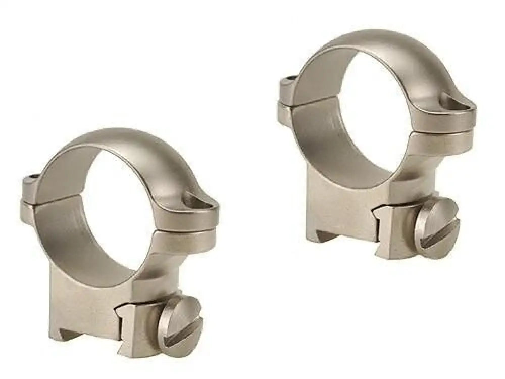 Leupold Scope Rings 2-piece Solid Steel Ringmounts - Sako 1’’ Medium Silver Buy at Faith and Freedom Outdoors