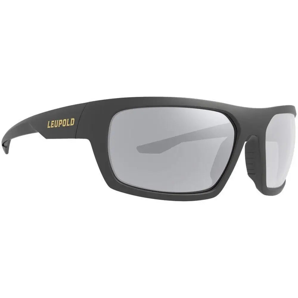 Leupold Shooting Glasses Packout Matte Black with Shadow Grey Flash Buy at Faith and Freedom Outdoors