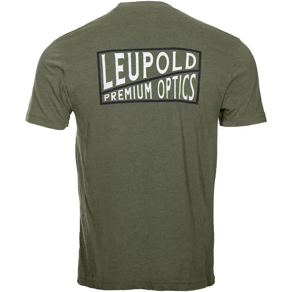 Leupold Short Sleeve Shirts Premium Optics Tee Light Olive l Buy at Faith and Freedom Outdoors