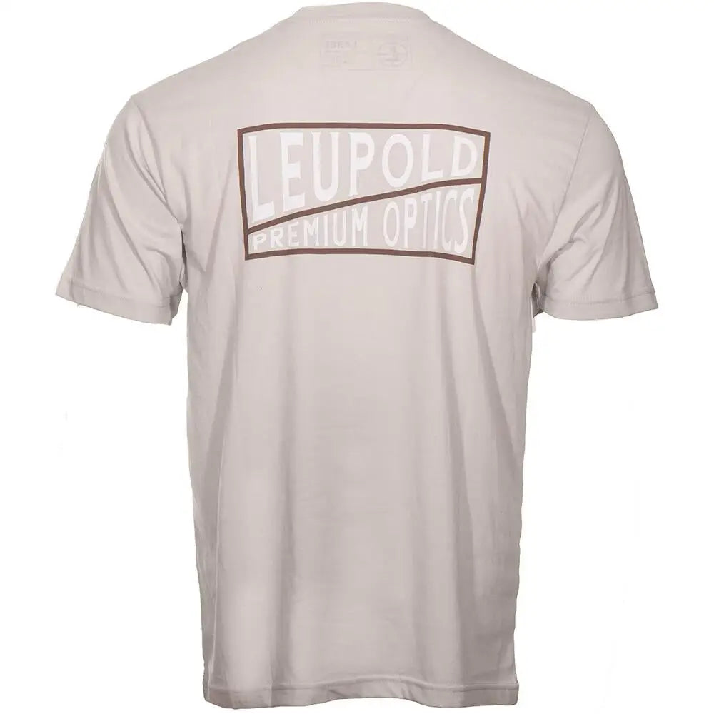 Leupold Short Sleeve Shirts Premium Optics Tee Sand m Buy at Faith and Freedom Outdoors