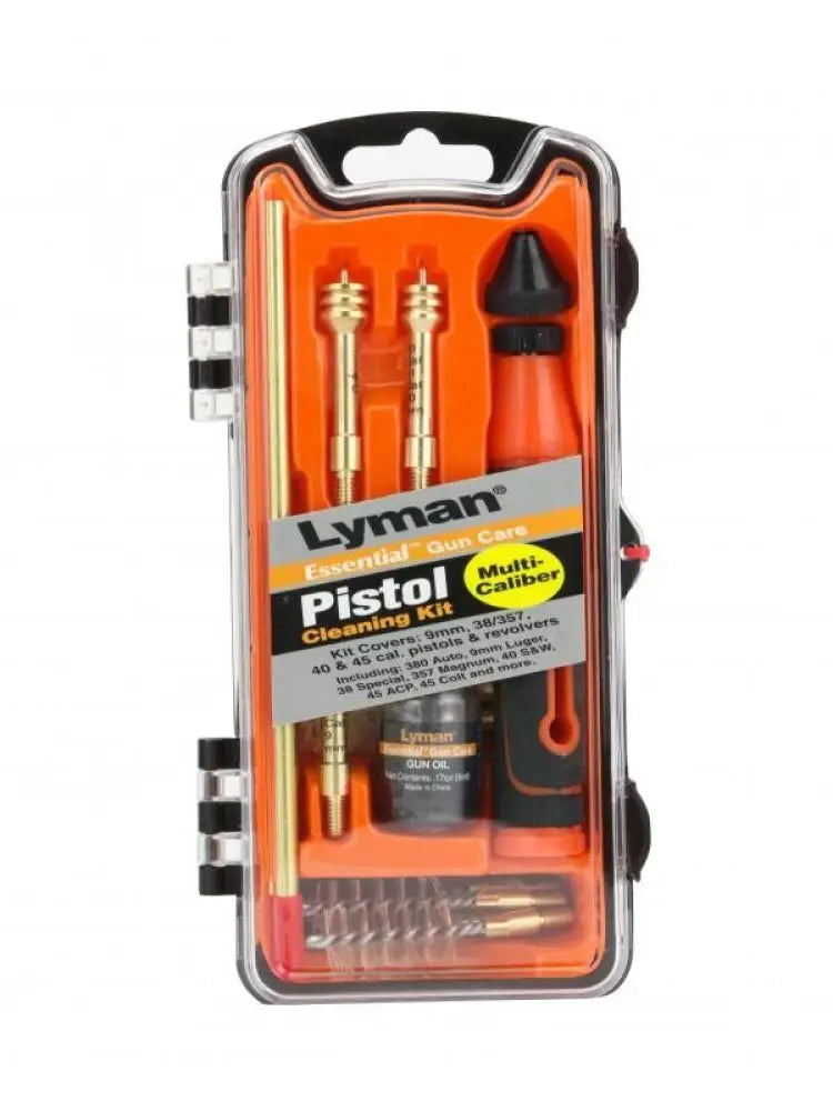Lyman Gun Cleaning Kits Essential Pistol Kit 9mm 40cal & 45acp Buy at Faith and Freedom Outdoors