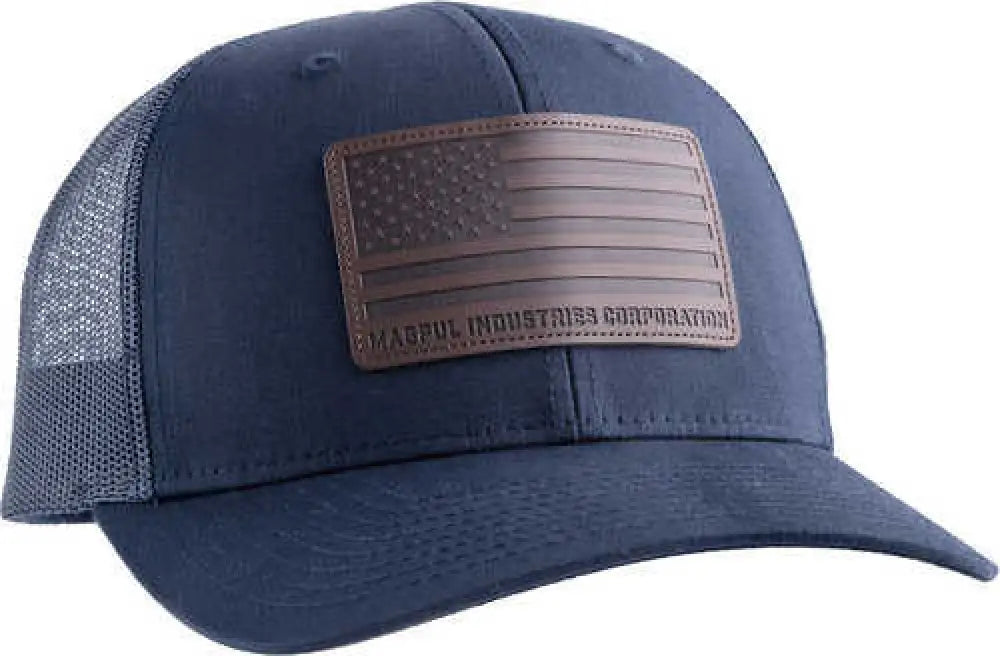 Magpul Industries Standard Leather Patch Trucker Hat Navy one Size Fits Most - Mag1212-410