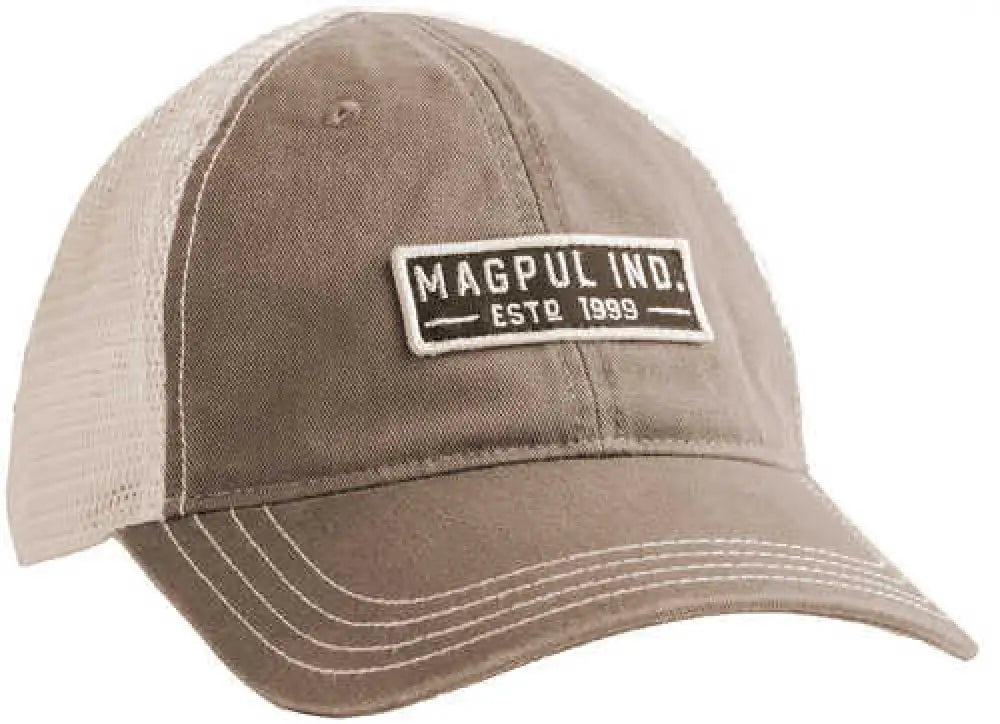 Magpul Mag1260-252 Established Garment Trucker Hat Driftwood Adjustable Snapback Osfa Embroidered Patch - Mag1260-252