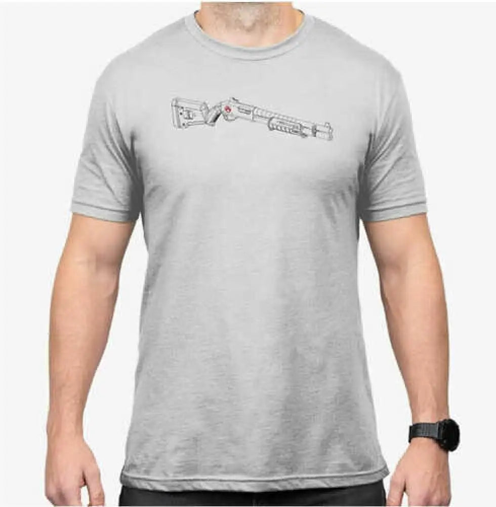 Magpul Mag1278-041-s T-shirt Sga Blueprint Stone Gray Heather Cotton/polyester Short Sleeve Small - Mag1278-041-s